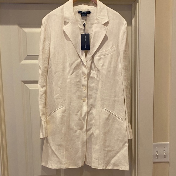 Ralph Lauren Women's Linen Cream Blazer NWT - Picture 1 of 7